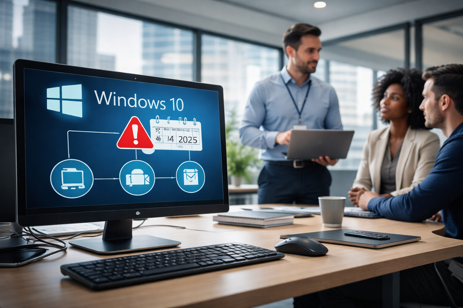 Windows 10 Is End-of-Support (Oct 14, 2025): A Manhattan SMB 3-Path Runbook (Replace, ESU-Bridge, or Windows 365) With Proof for Insurance/Clients
