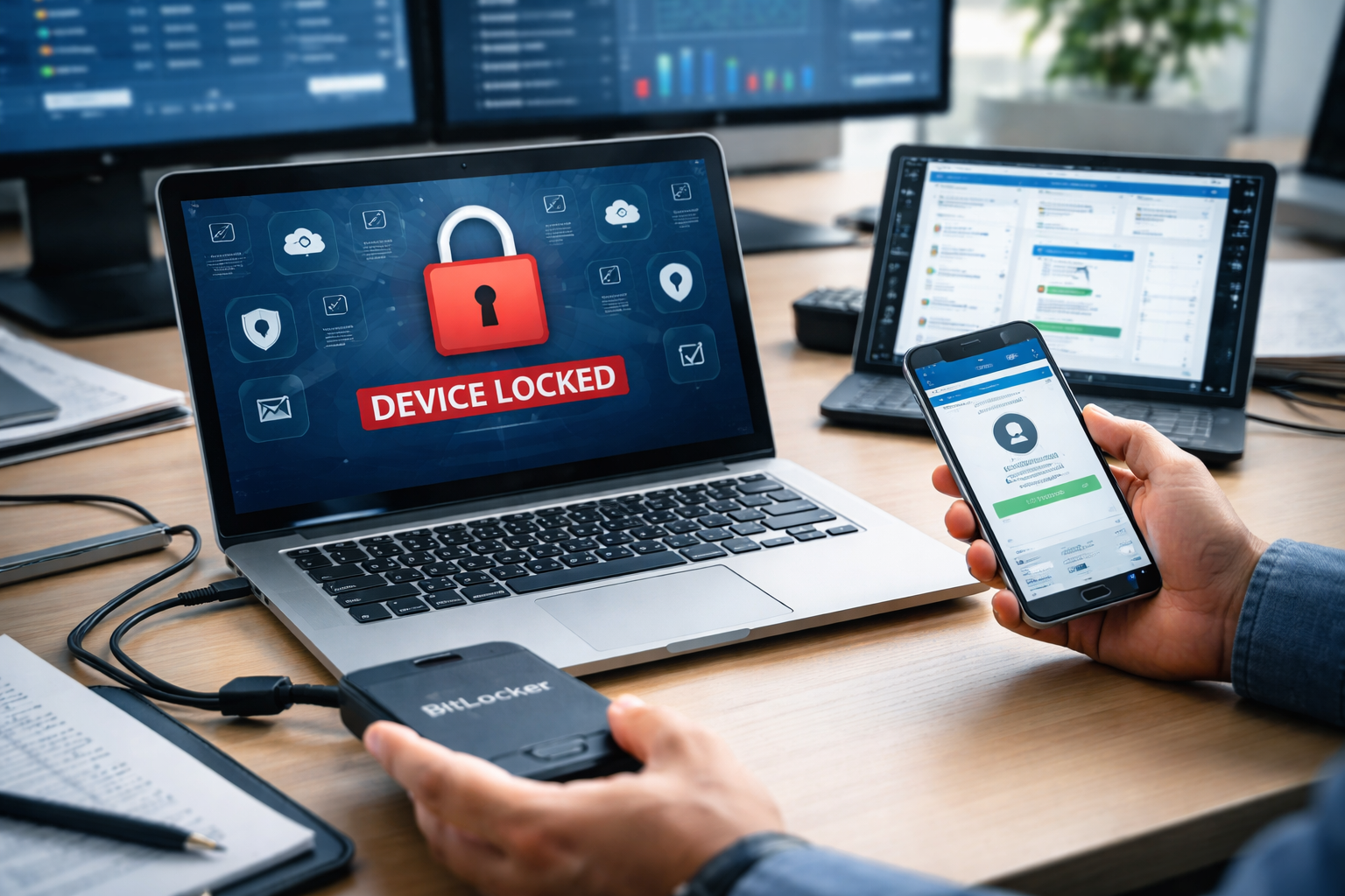 Lost or Stolen Company Laptop in NYC: The 45‑Minute Containment Drill (Intune, Token Revocation, BitLocker Proof, Evidence Pack) — article image 2