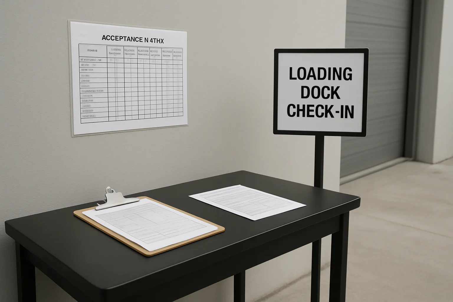Building delivery acceptance rules poster for oversize and controlled items.